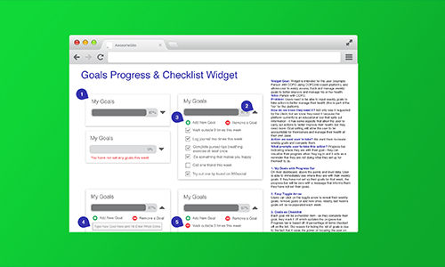 Wireframe for Patient Goals Feature